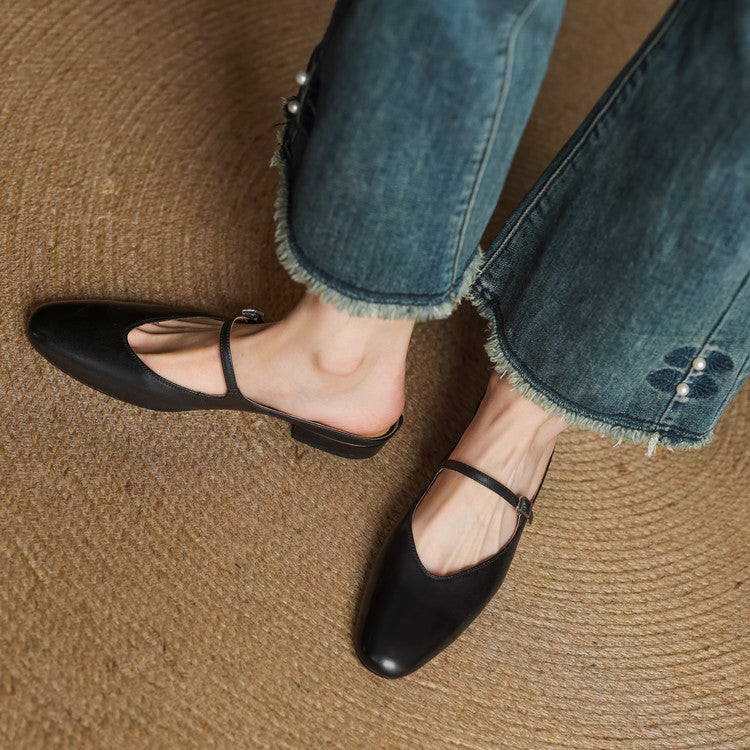 Avina Genuine Leather Mules