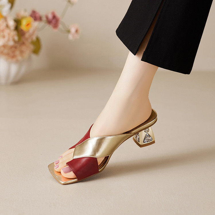 Opaline Genuine Leather Heels