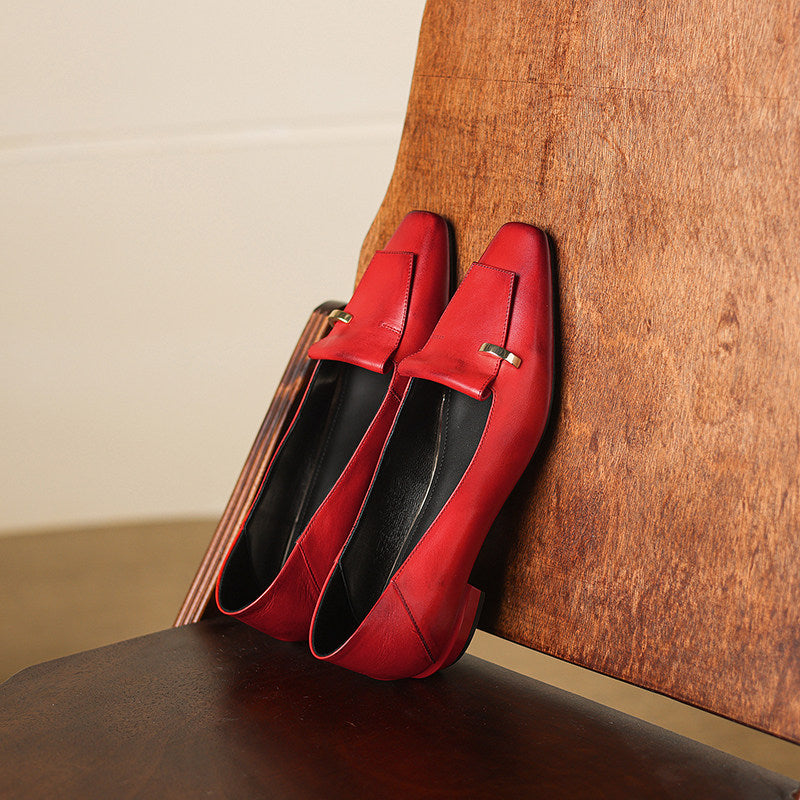 Luciana Genuine Leather Flats
