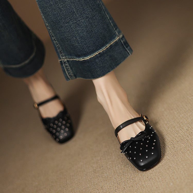 Belle Genuine Leather Mules