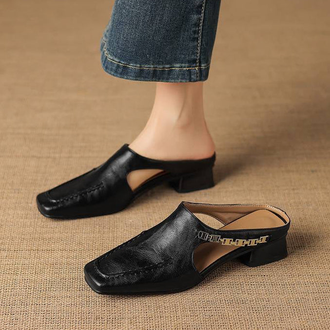 Nella Leather Mules