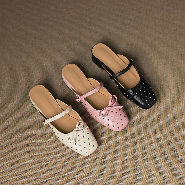 Belle Genuine Leather Mules