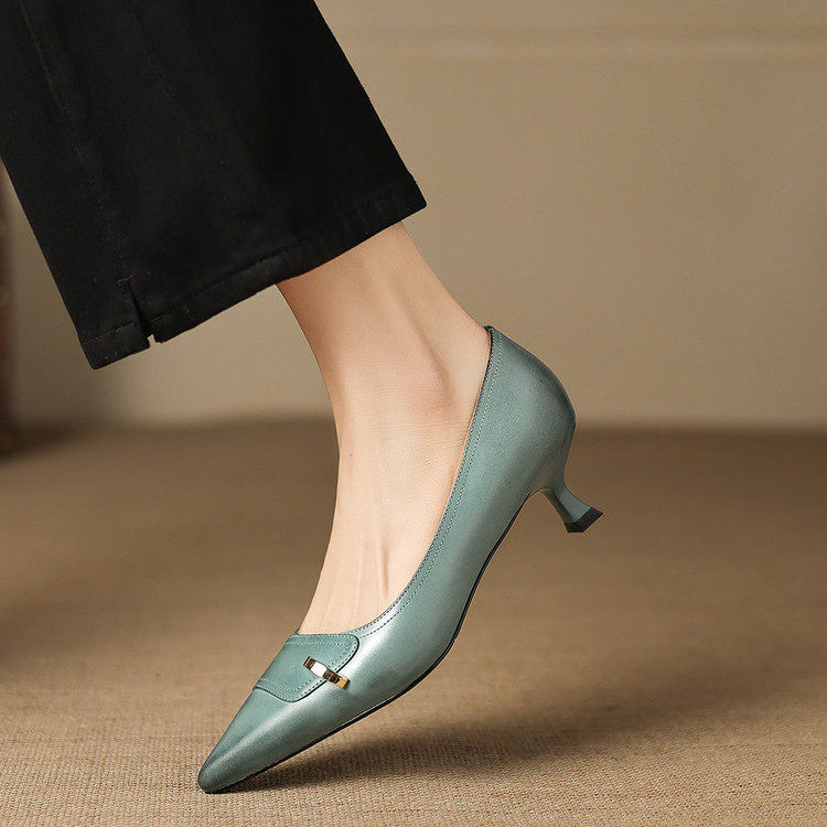 Verena Genuine Leather Heels