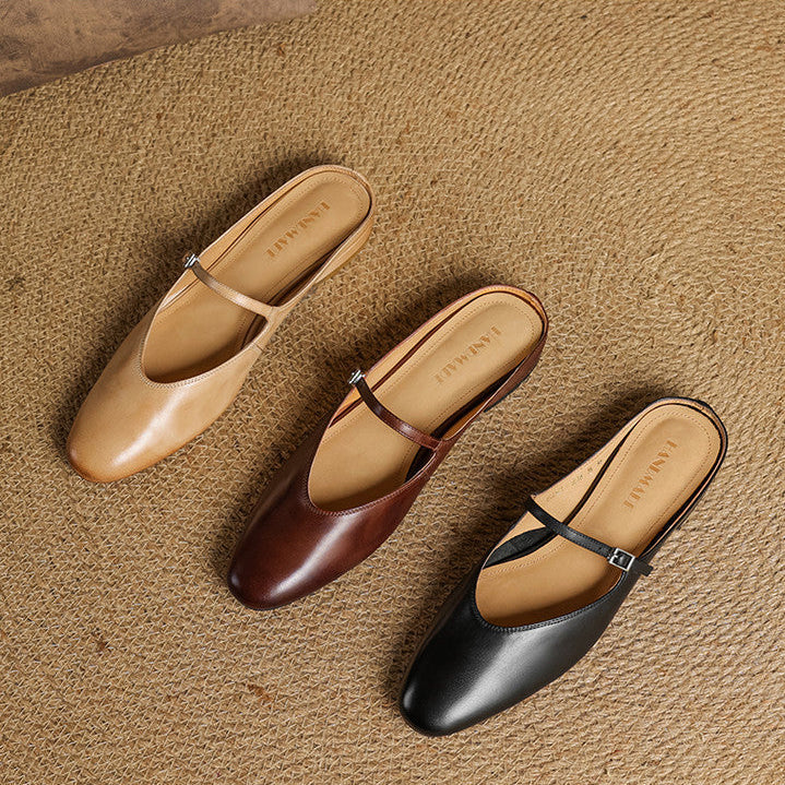Avina Genuine Leather Mules
