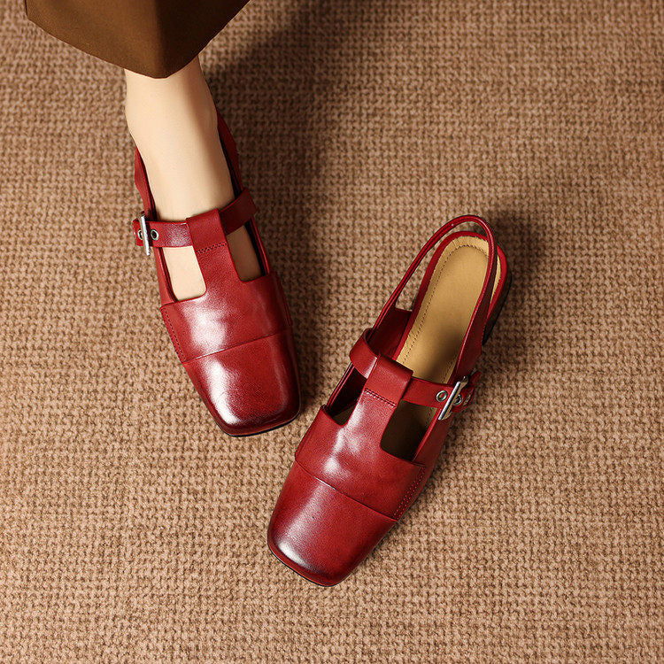 Varetta Genuine Leather Heels