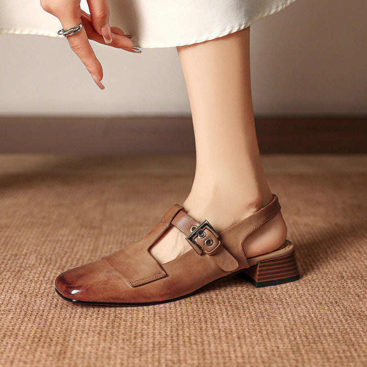 Varetta Genuine Leather Heels