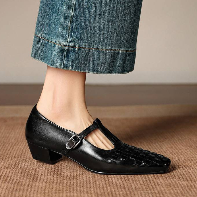 Soretta Genuine Leather Heels