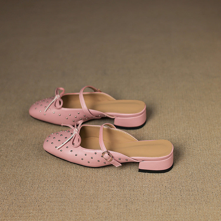Belle Genuine Leather Mules