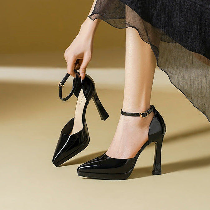 Evette Leather Heels