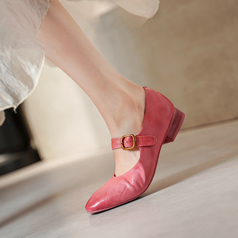 Galla Genuine Leather Heels