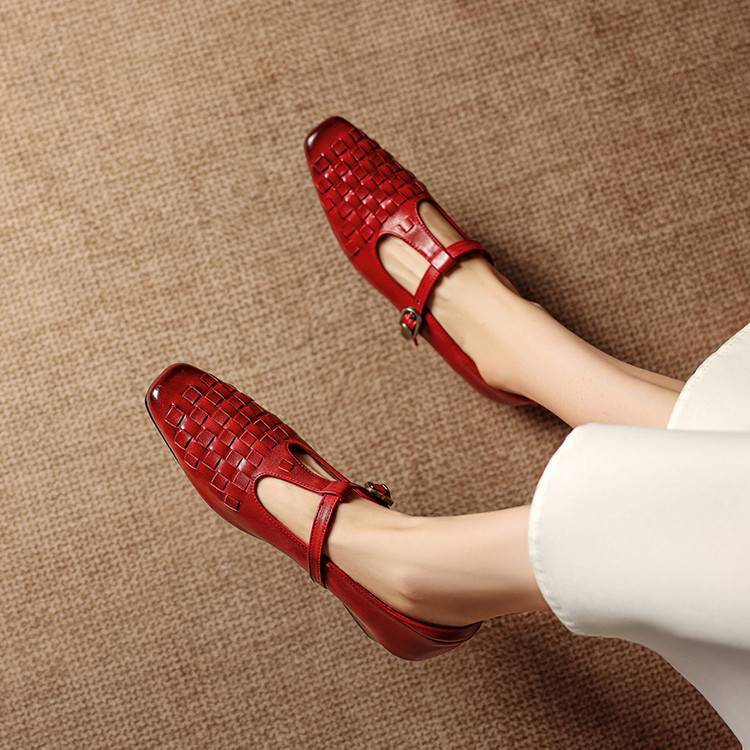 Soretta Genuine Leather Heels