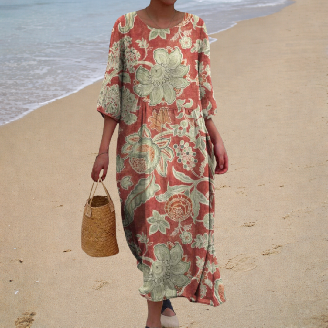 Long, fluid, chic, and comfortable dress