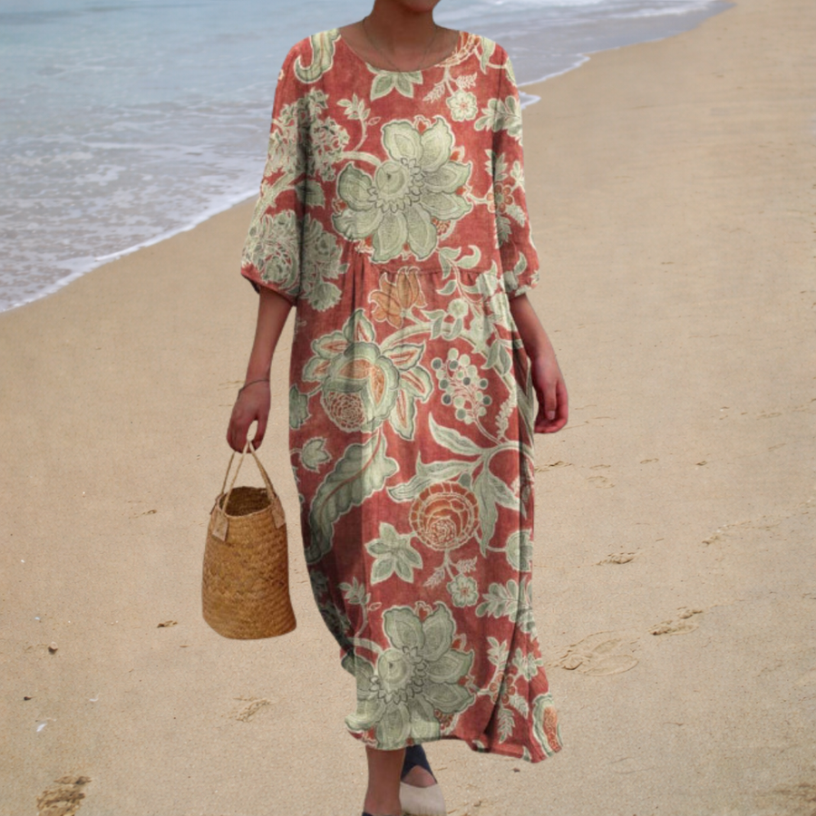 Long, fluid, chic, and comfortable dress