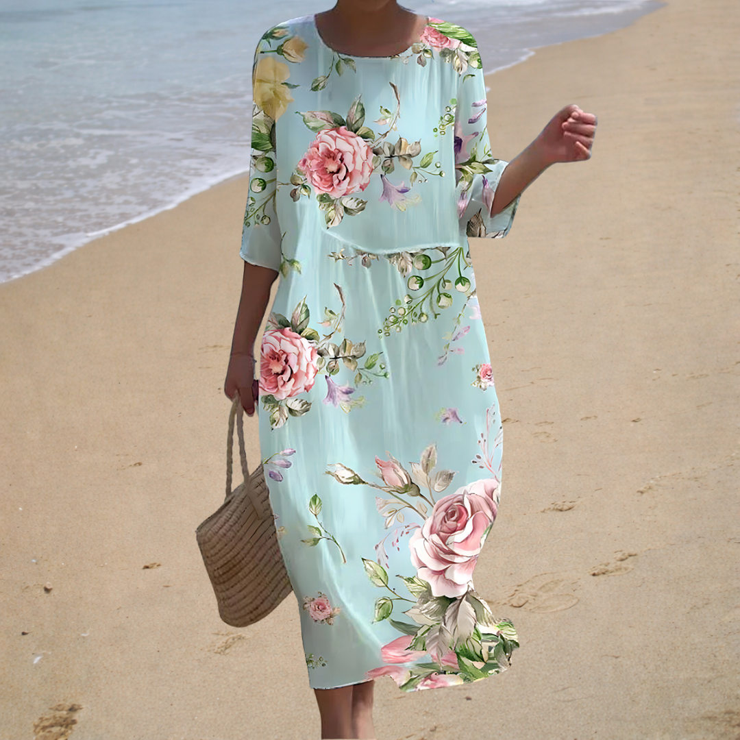 Long, fluid, chic, and comfortable dress