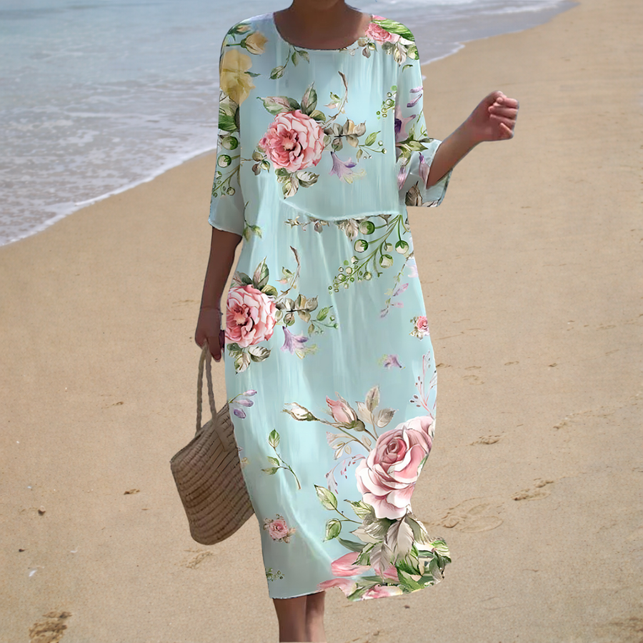 Long, fluid, chic, and comfortable dress