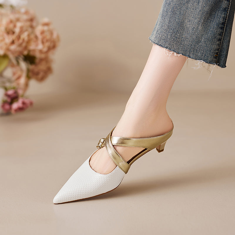 Brielle Genuine Leather Mules