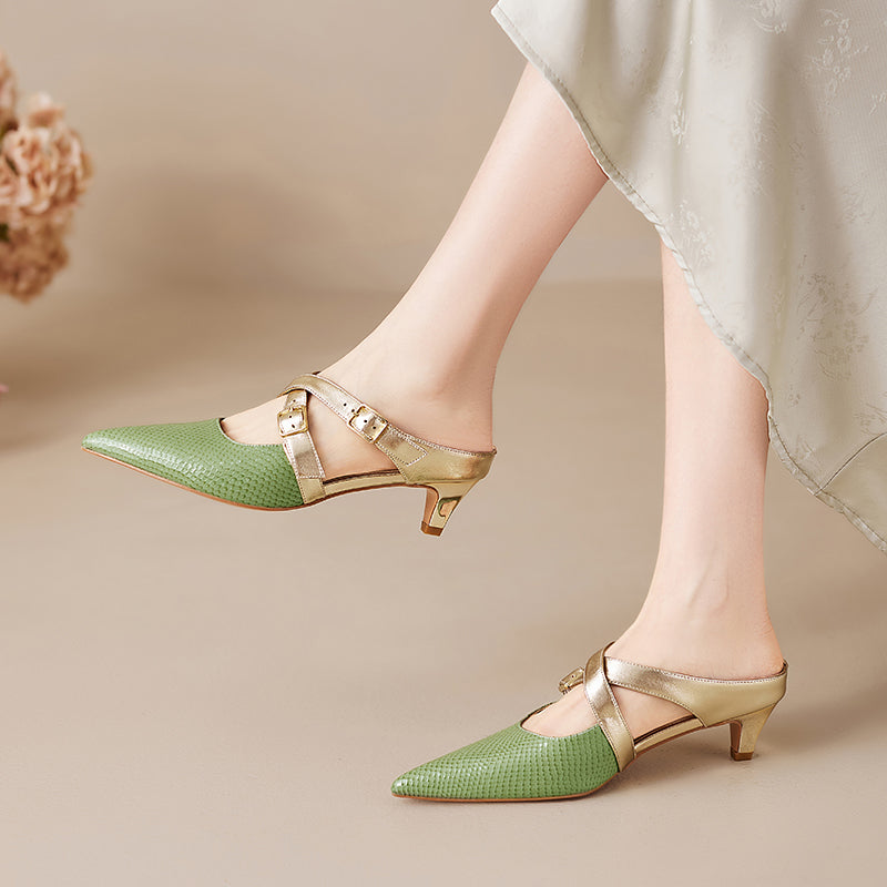 Brielle Genuine Leather Mules