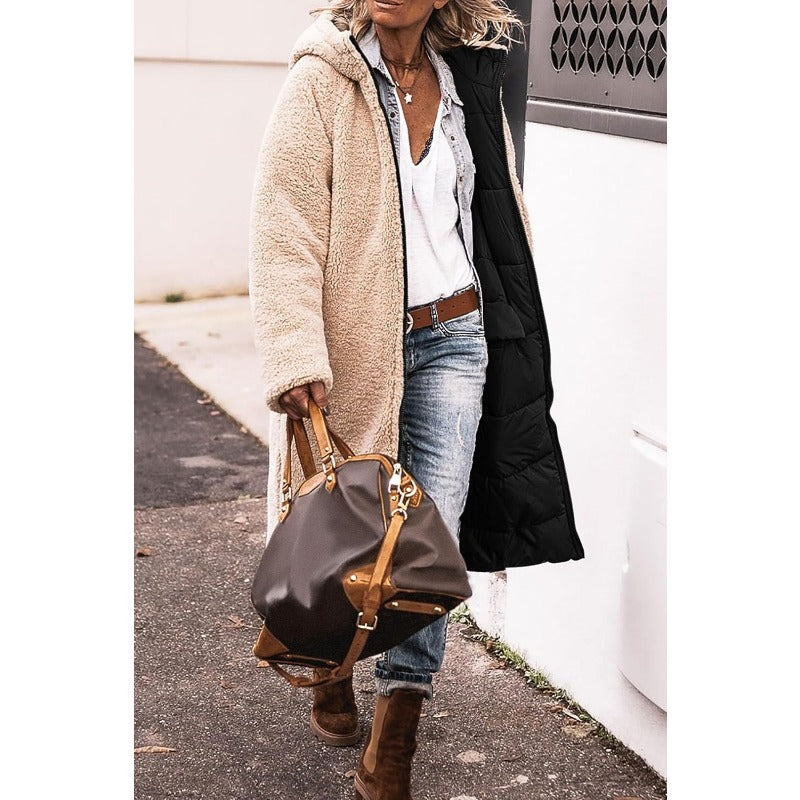 Sofia – Reversible Longline Quilted Coat