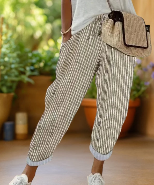 Kyoto | Stripe Drawstring Trousers