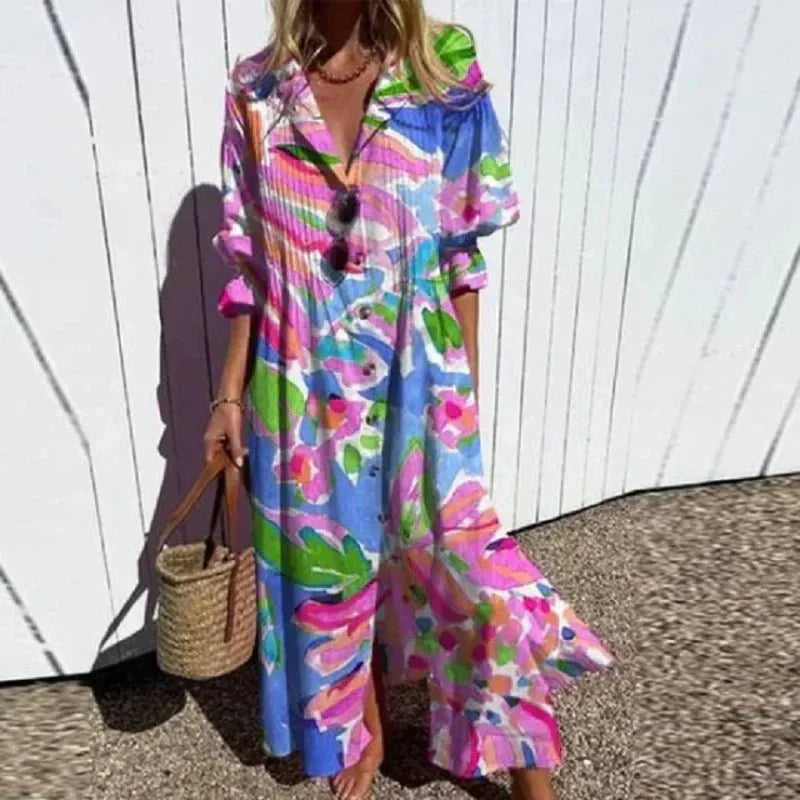 Soleil™ | Breezy Boho Maxi Dress-