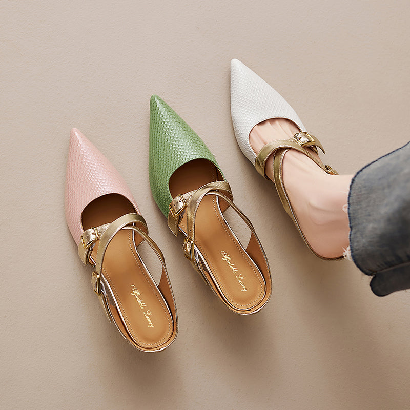 Brielle Genuine Leather Mules