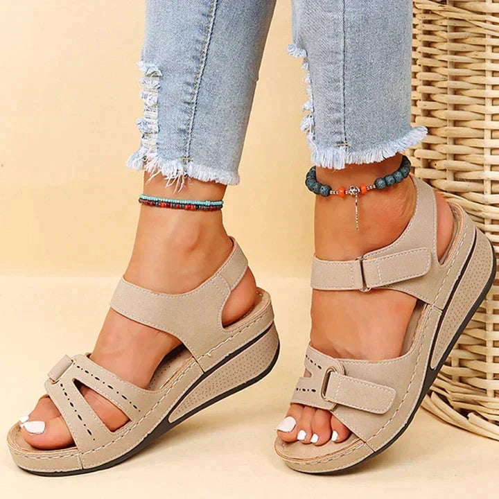 Nadia | Cushioned Wedge Sandals