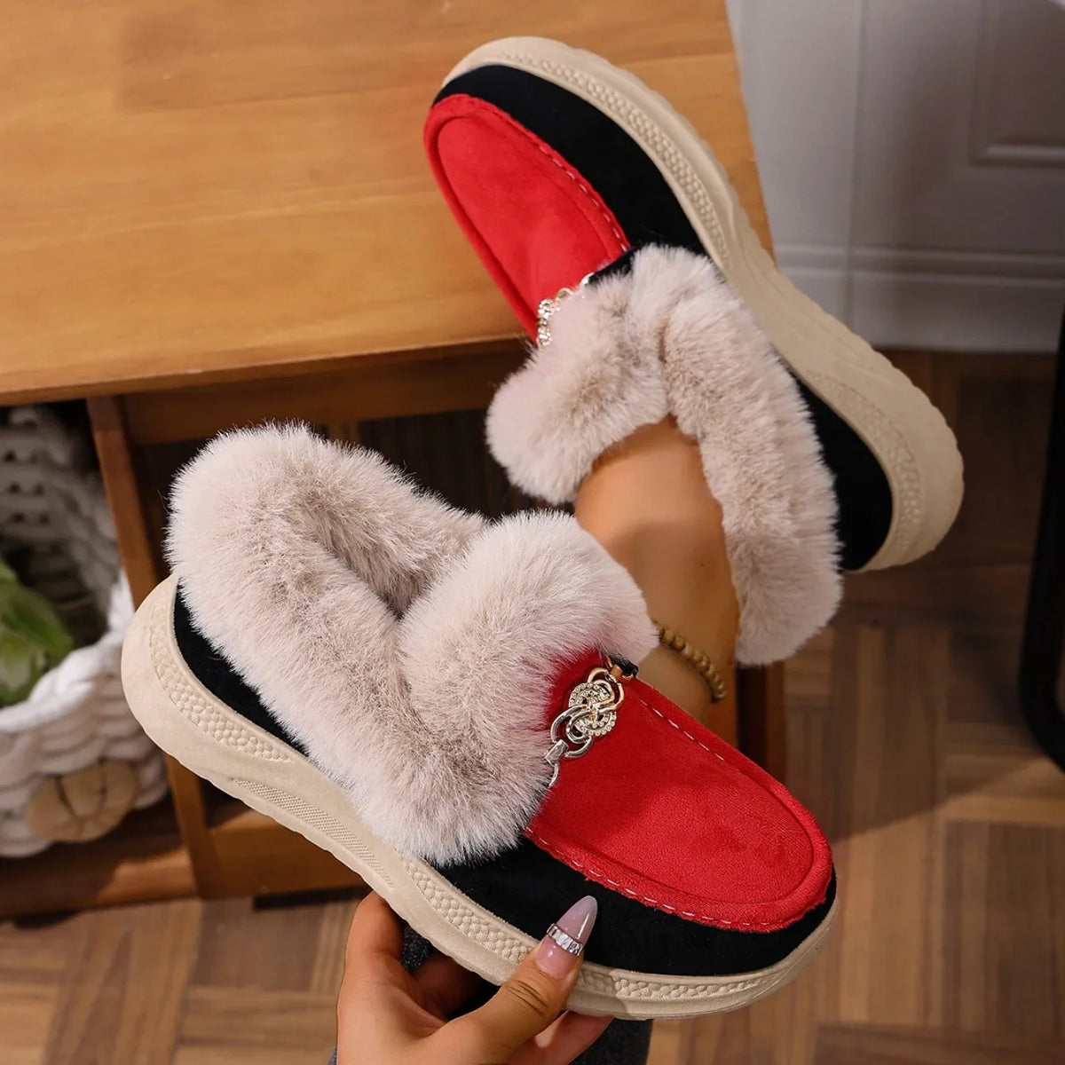 Valeria Lodge Fur Loafers