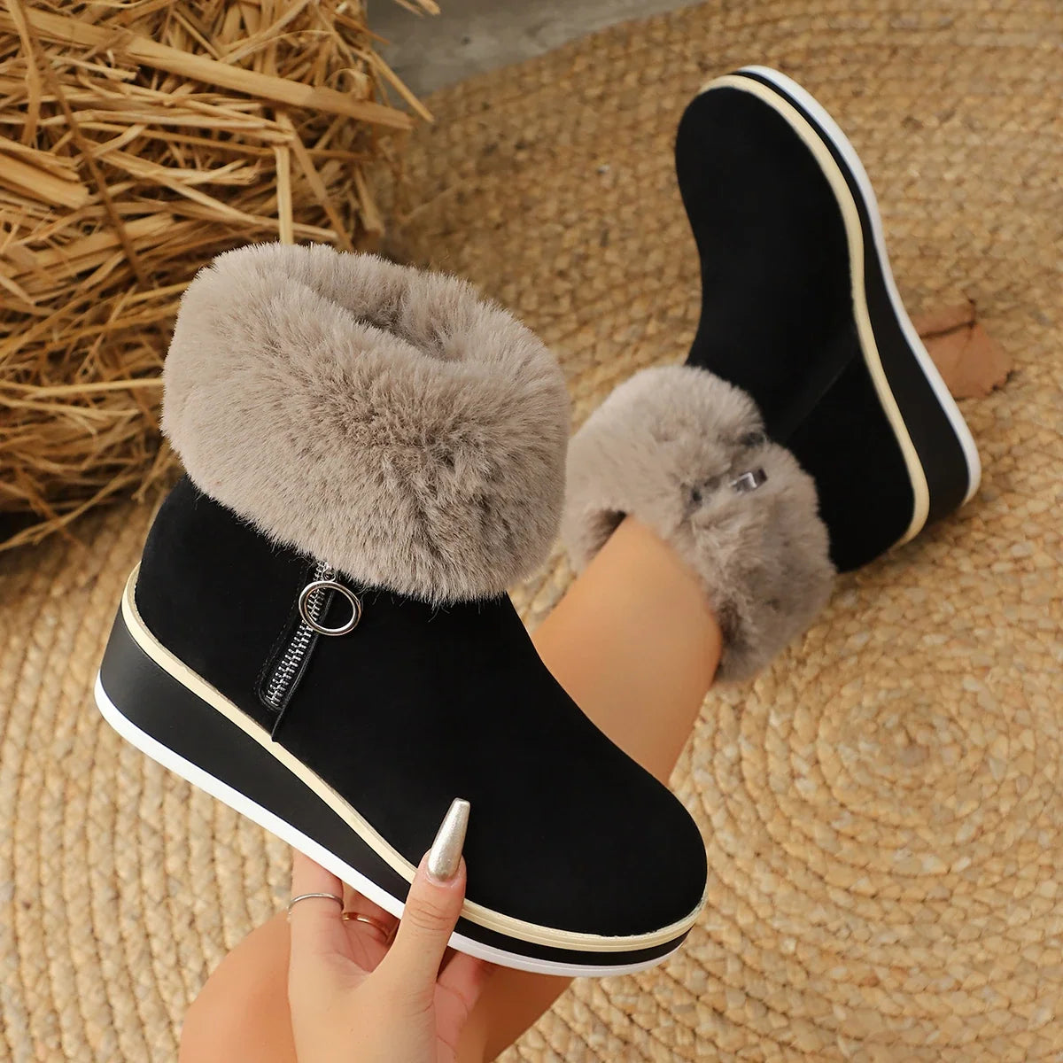Alpine Avenue Fur Boots