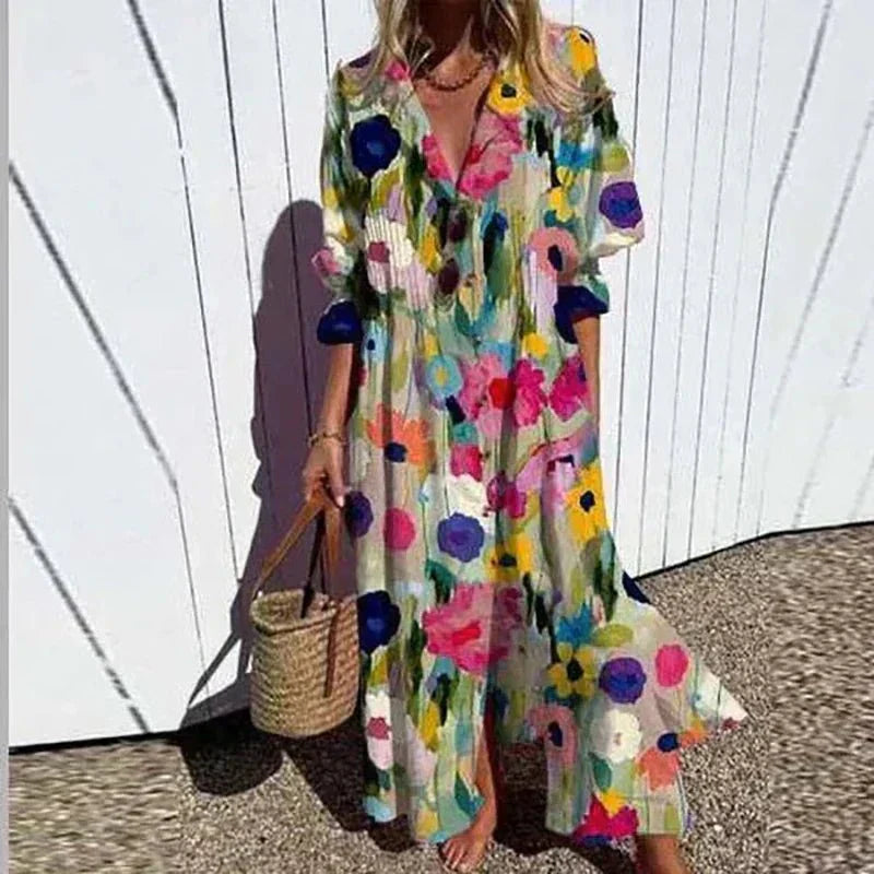 Soleil™ | Breezy Boho Maxi Dress-
