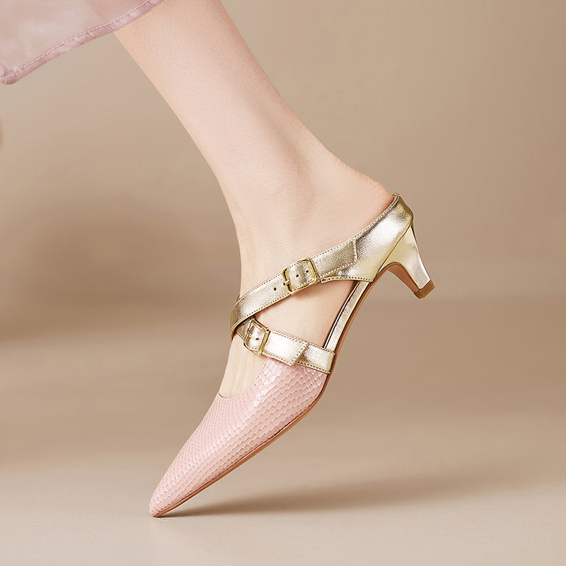 Brielle Genuine Leather Mules