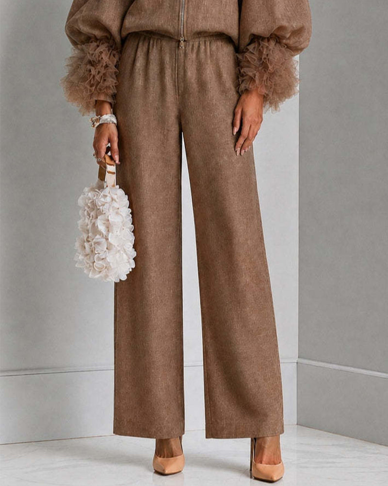 Elaine – Relaxed Balloon-Sleeve Two-Piece Set