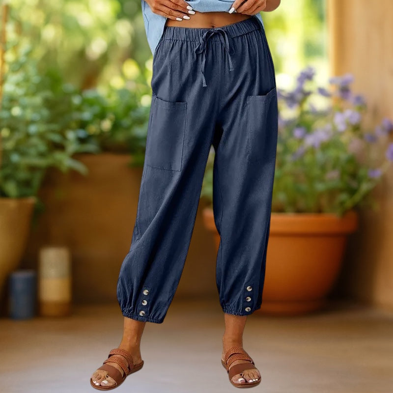 Zara | Drawstring Cropped Harem Pants
