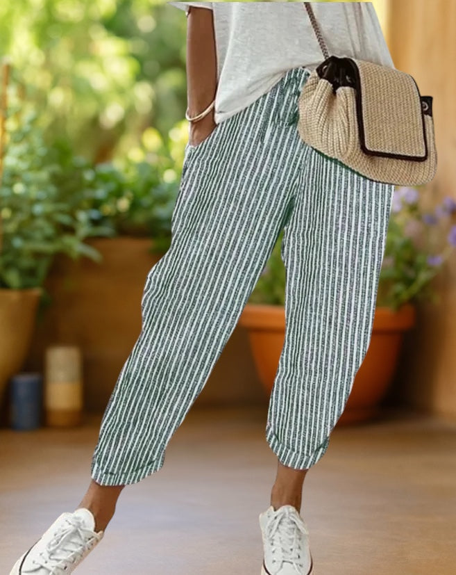 Marlowe | Stripe Drawstring Trousers