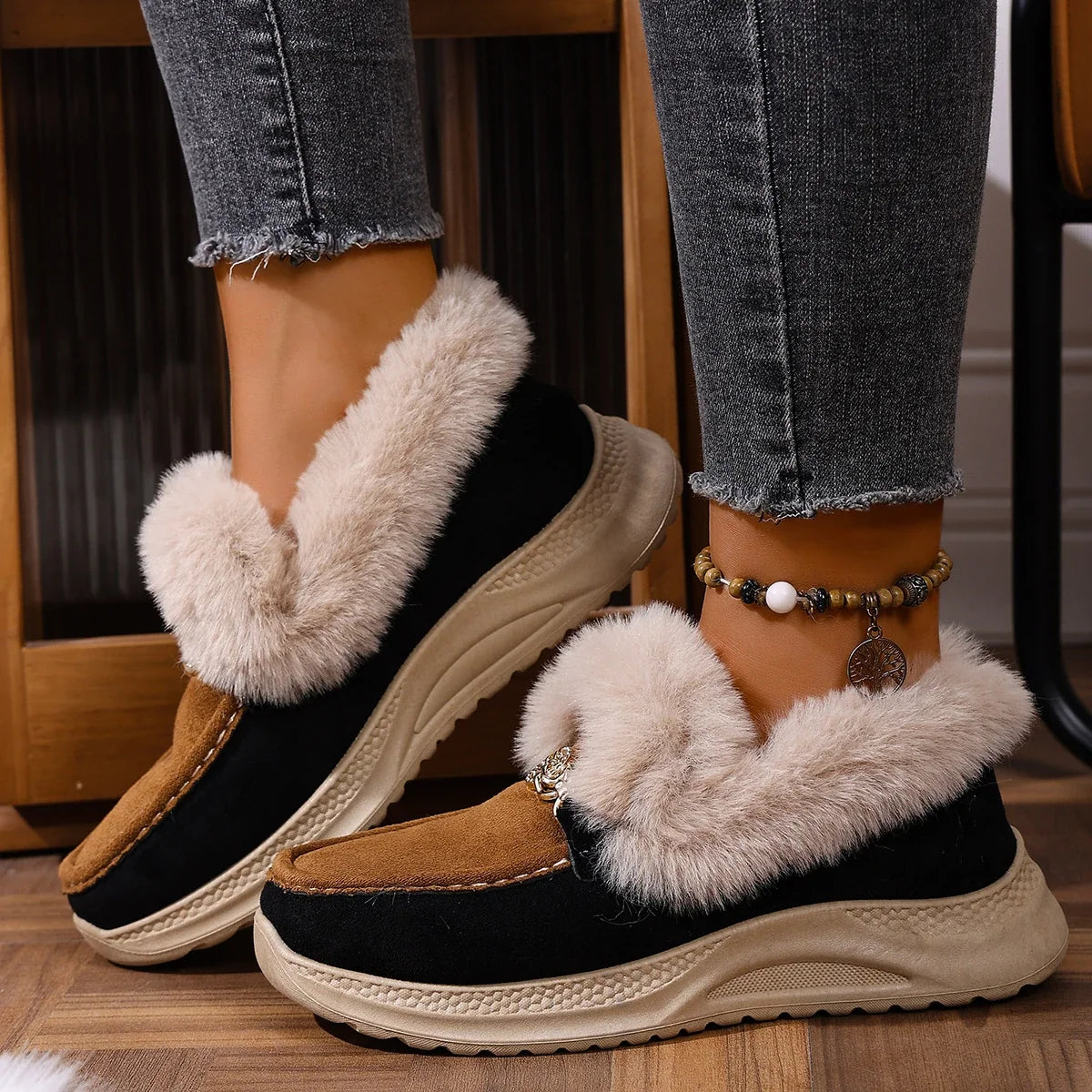Valeria Lodge Fur Loafers