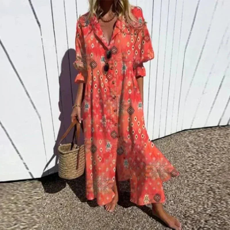 Soleil™ | Breezy Boho Maxi Dress-