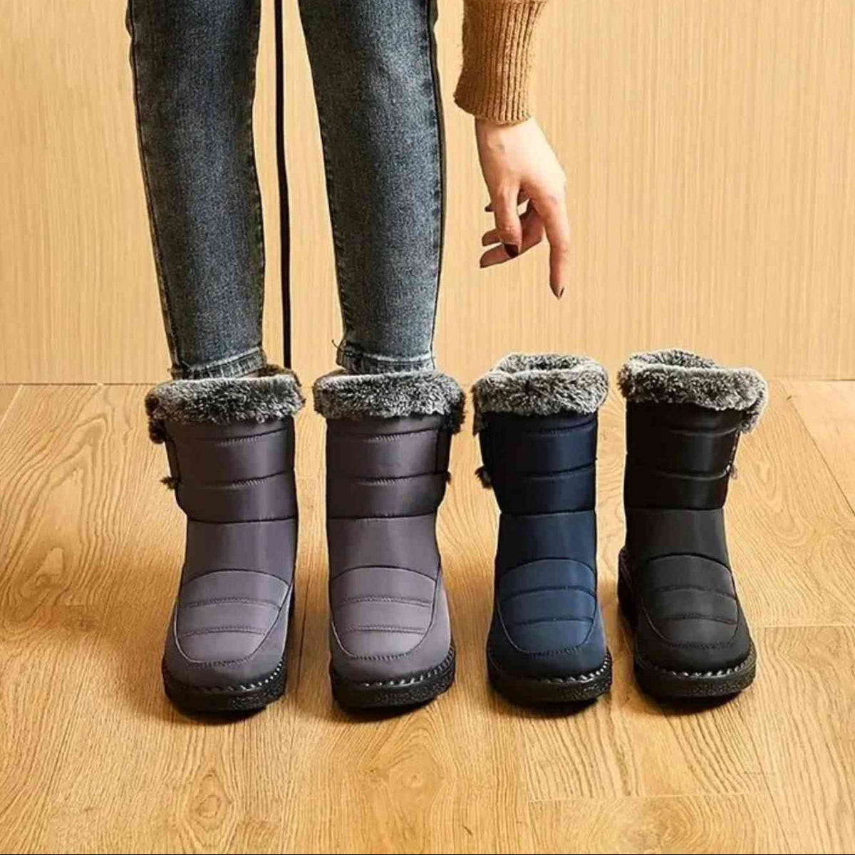 Mila™ | Quilted | Waterproof Non-Slip Mid-Calf Boots