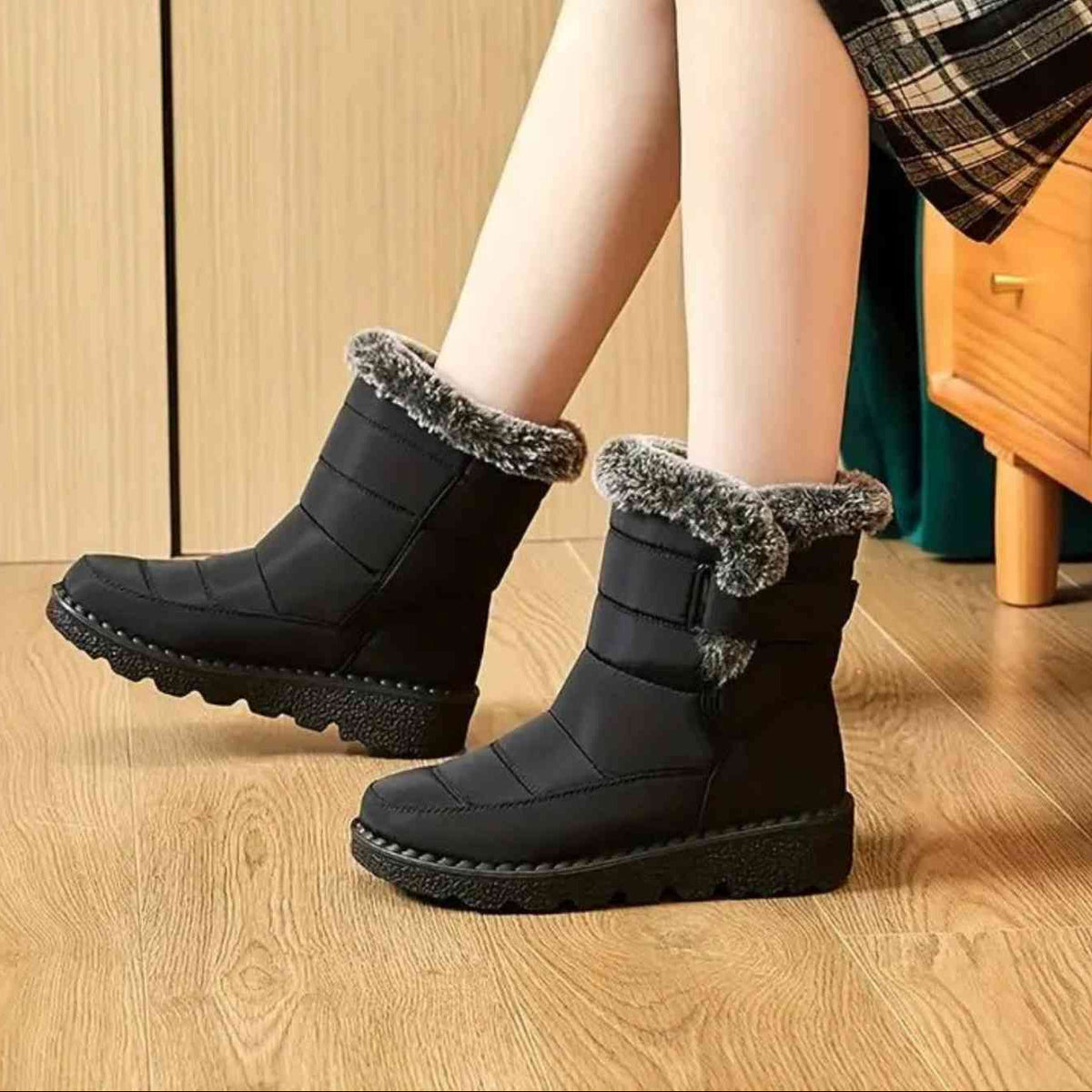 Mila™ | Quilted | Waterproof Non-Slip Mid-Calf Boots