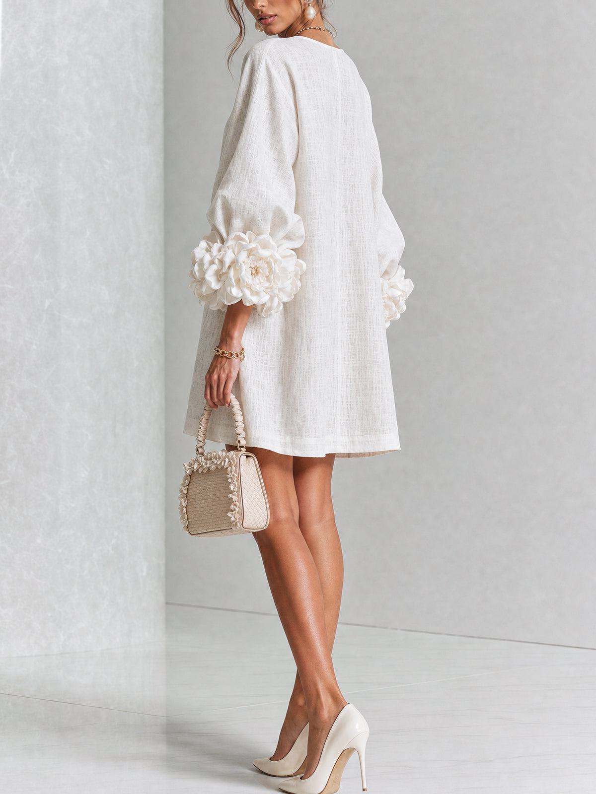 FLORENCE | FLORAL BUTTON-FRONT MINI DRESS
