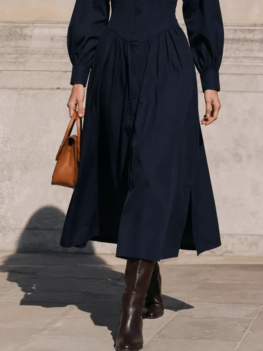 FILA | CORSET-WAIST SHIRT MIDI DRESS