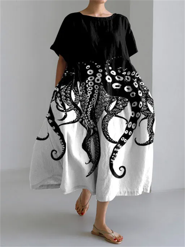Marlon | Ocean-Print Maxi Dress