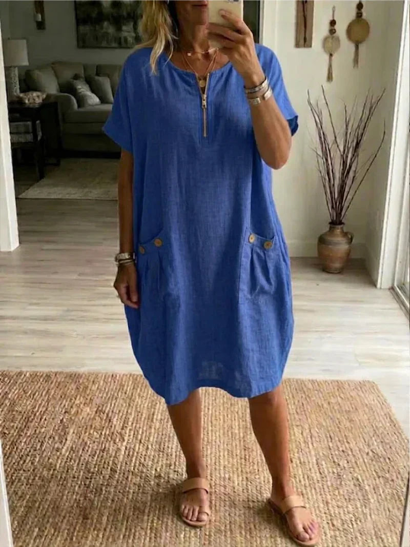 Pascale™ | Zip-Front Maxi Dress-