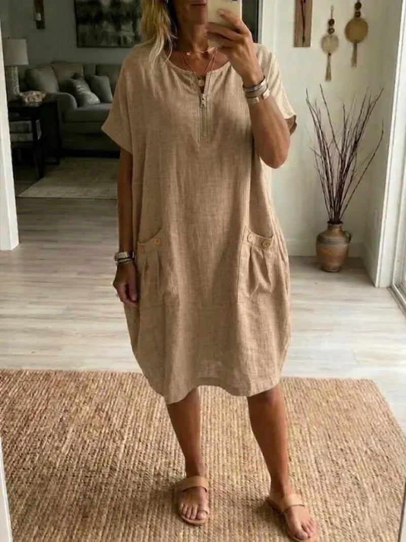 Pascale™ | Zip-Front Maxi Dress-