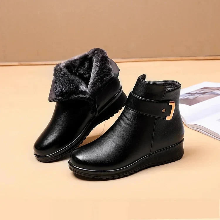 Ella™ | Fleece-Lined | Side-Zip Comfort Ankle Boots