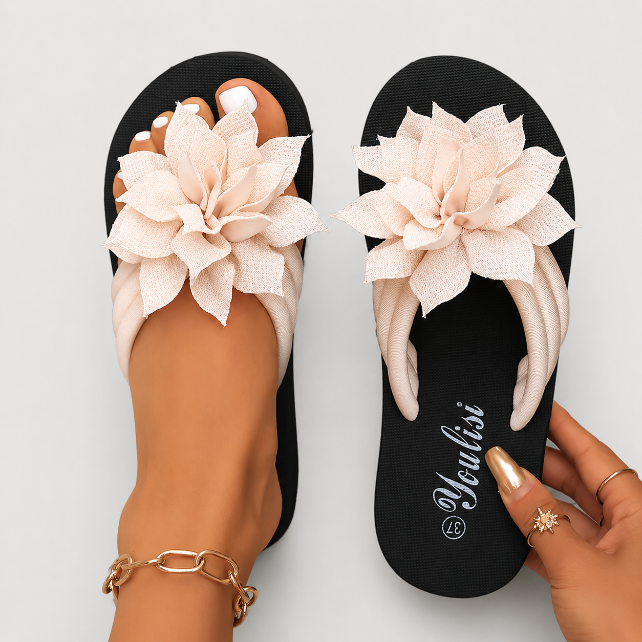 Elegant Flower Sandals