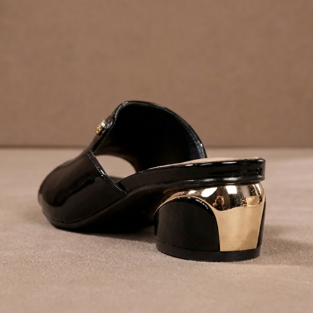 Mauve Patent Slide Heels