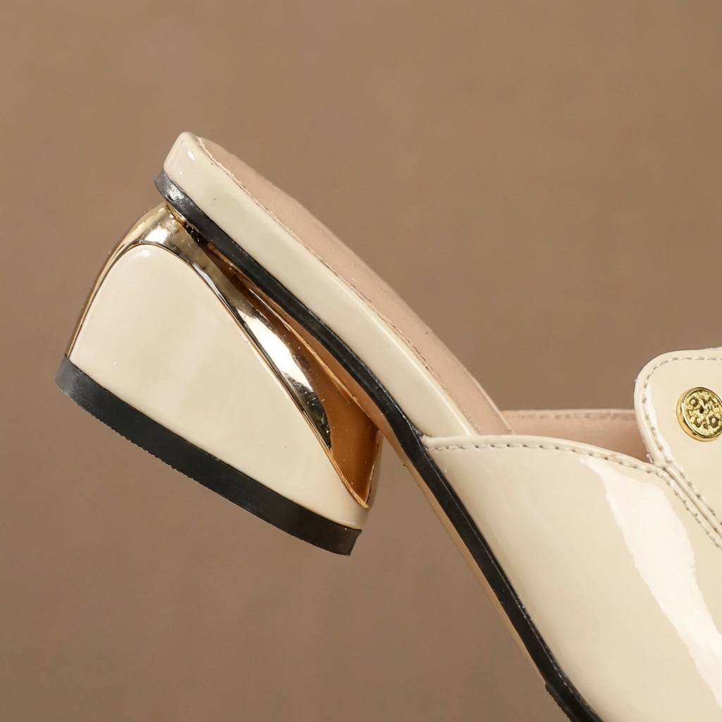 Mauve Patent Slide Heels