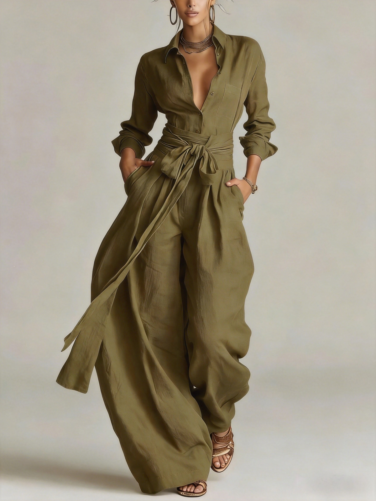 Betty™ Tie-Waist Wide-Leg Two-Piece Set