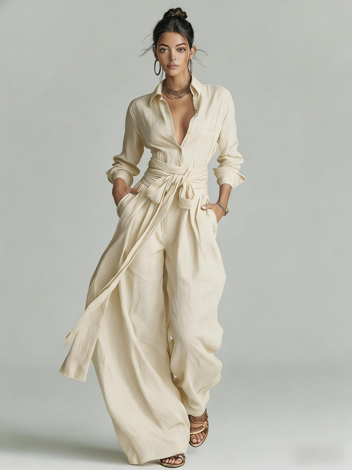 Betty™ Tie-Waist Wide-Leg Two-Piece Set