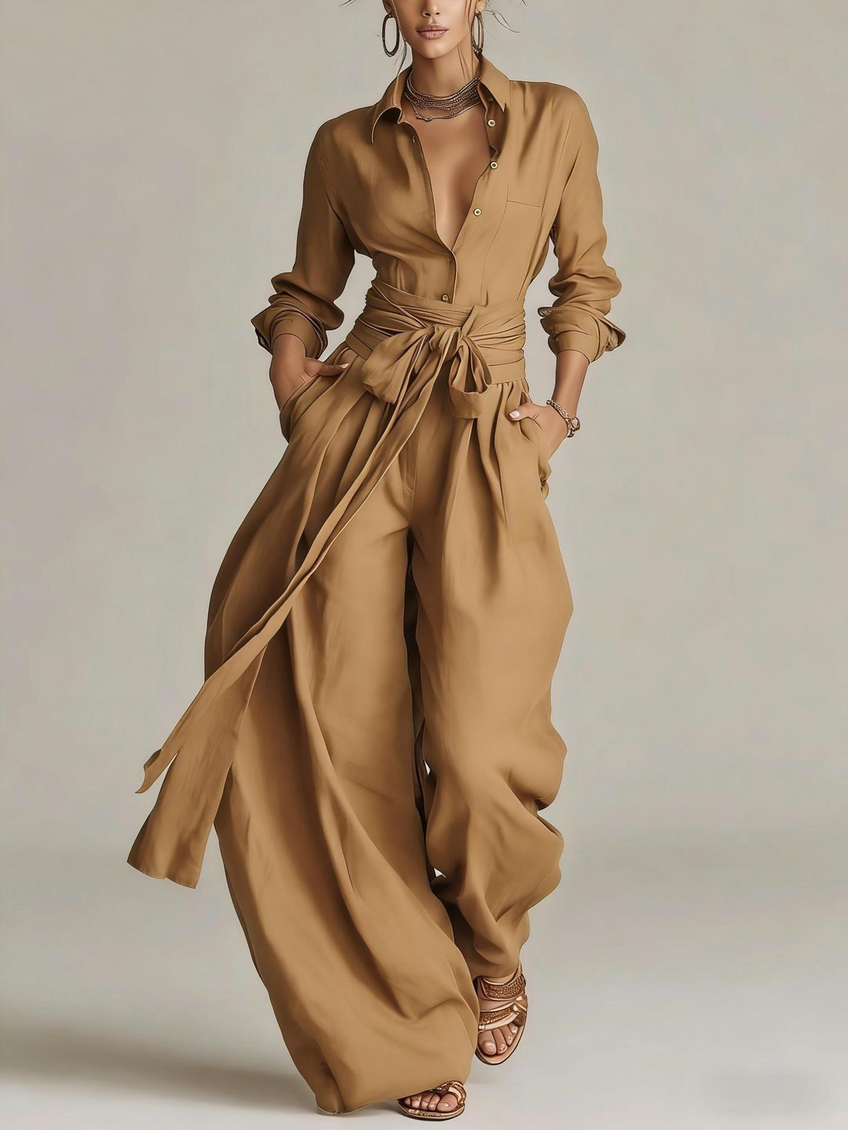 Betty™ Tie-Waist Wide-Leg Two-Piece Set