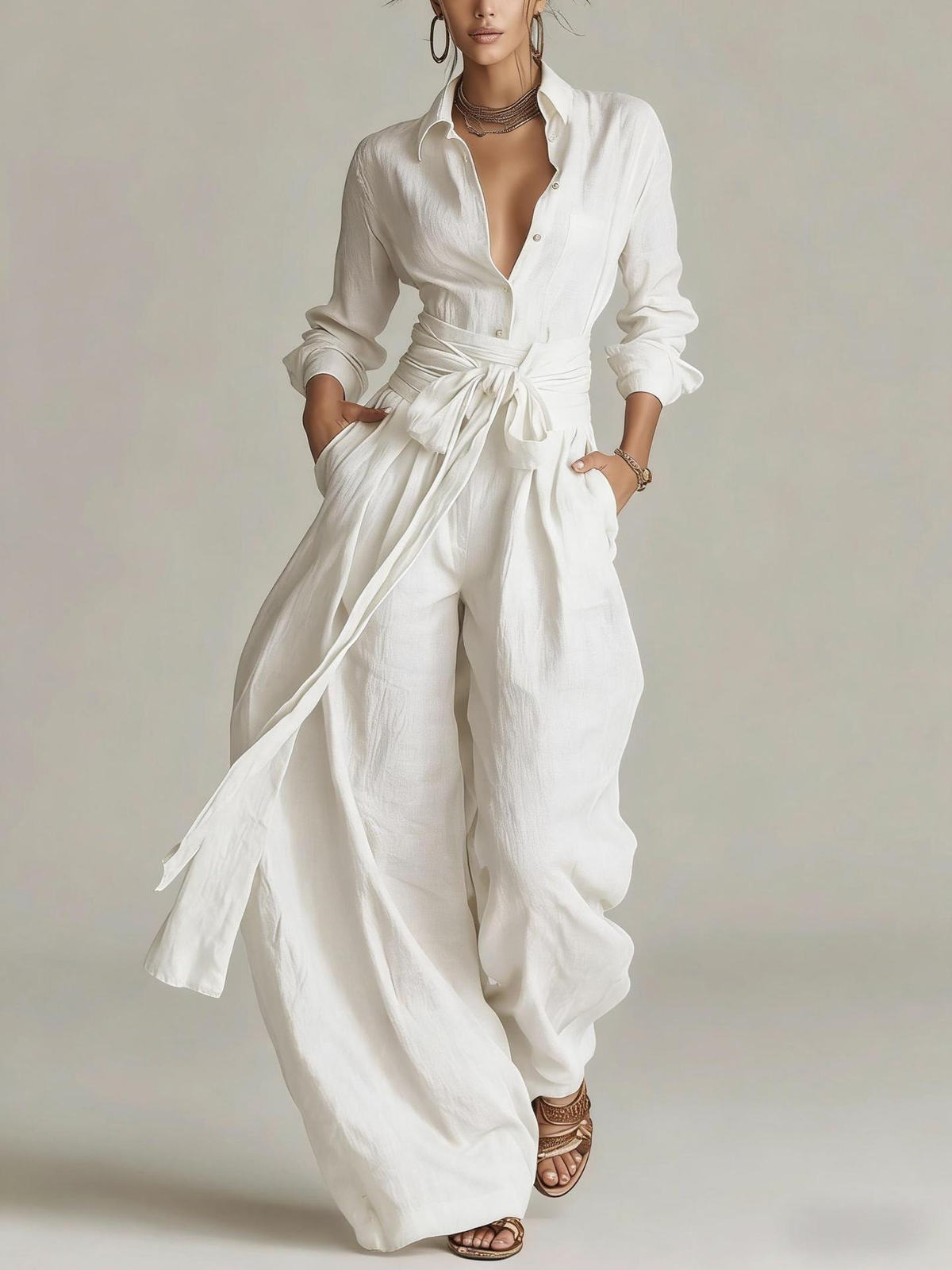 Betty™ Tie-Waist Wide-Leg Two-Piece Set